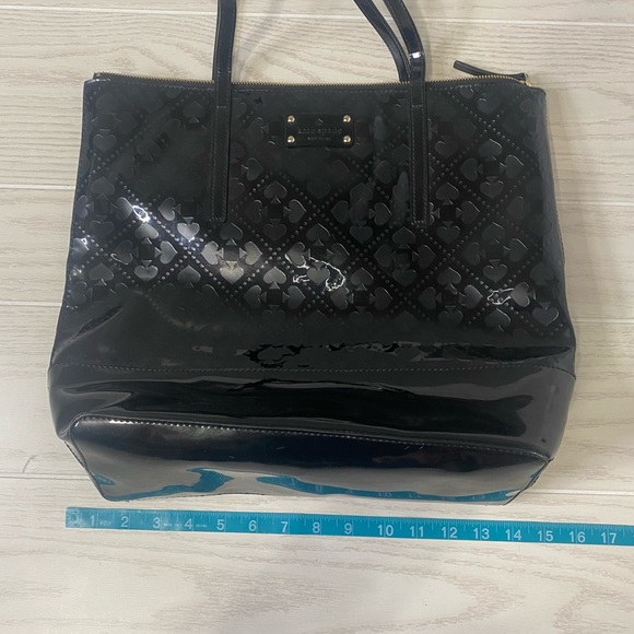 *Kate Spade Black patent leather shoulder tote bag - Picture 14 of 15